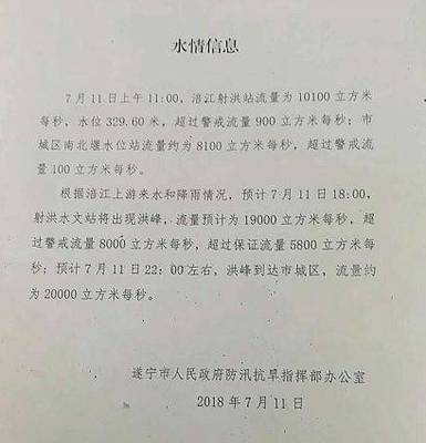 涪江特大洪水來襲 關(guān)注遂寧段汛情，更需重視污水處理與再生利用